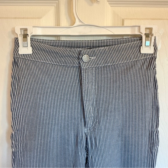 Free People Belle Railroad Stripe Midrise Skinny Stretchy Pants, Size 25 - Picture 8 of 10